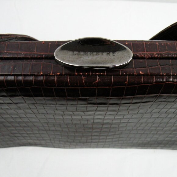 LAMARTHE Vintage Italian Crocodile Embossed Handbag - Picture 4 of 9